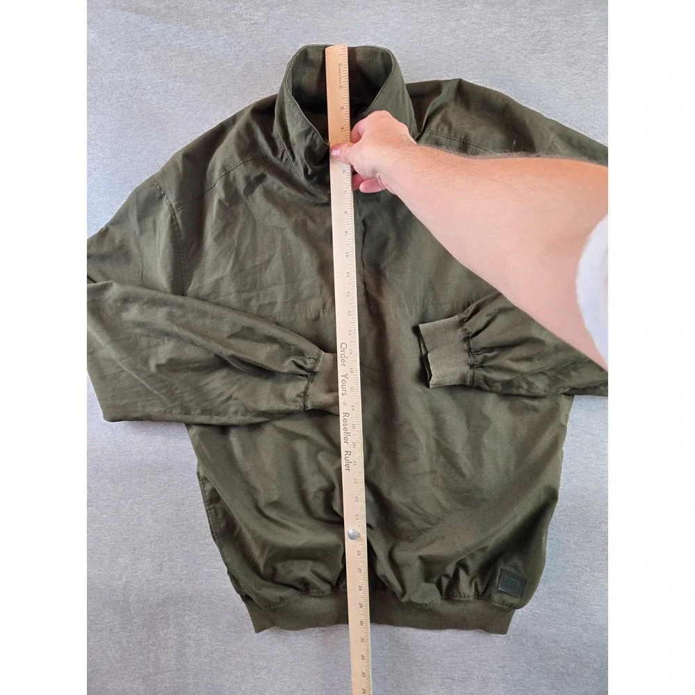 Boss Hugo Boss Golf Jacket Mens XL‎ Green 1/4 Zip Pullover Windbreaker Portugal